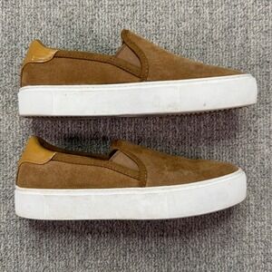 UGG Womens Suede Platform Slip-On Sneakers Chestnut Brown Size 7 Never Worn